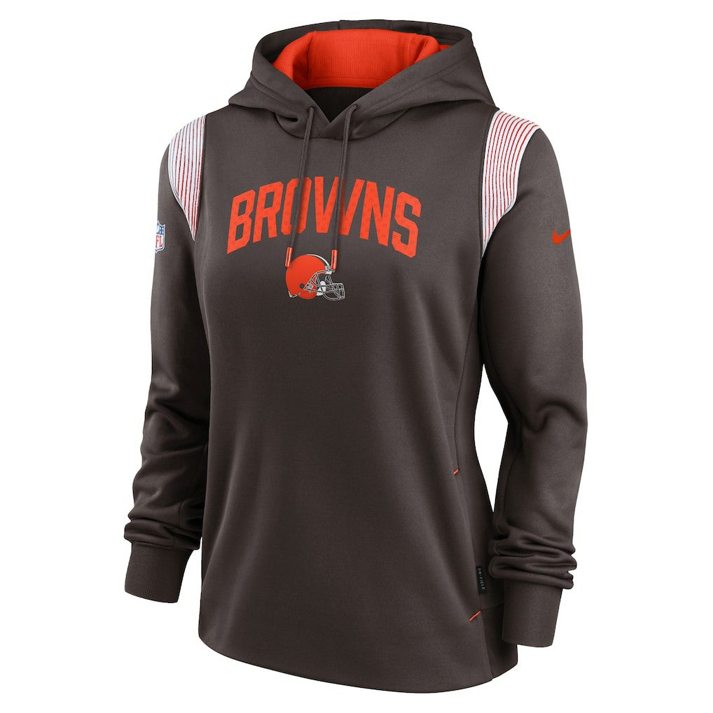 Cleveland Browns Women's Sideline Stack Performance Pullover Hoodie Brown - Nike
