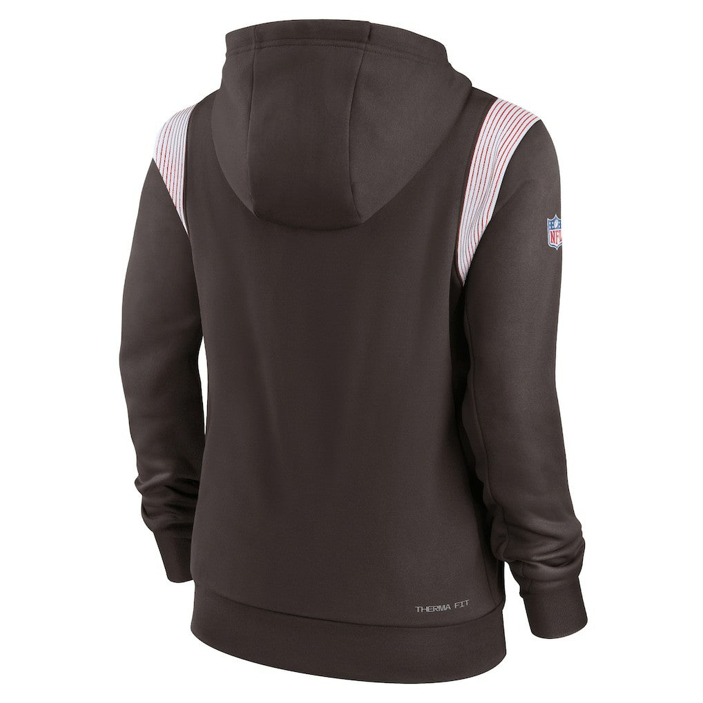 Cleveland Browns Women's Sideline Stack Performance Pullover Hoodie Brown - Nike