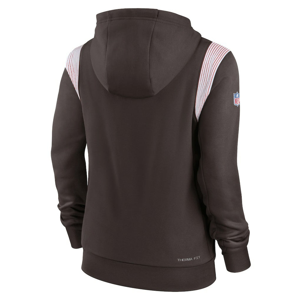 Cleveland Browns Women's Sideline Stack Performance Pullover Hoodie Brown - Nike