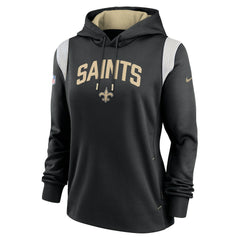 New Orleans Saints Women's Sideline Stack Performance Pullover Hoodie Black - Nike