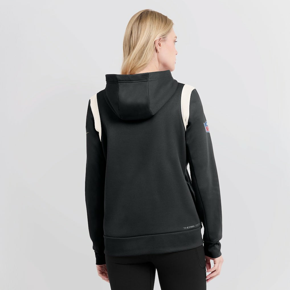 New Orleans Saints Women's Sideline Stack Performance Pullover Hoodie Black - Nike