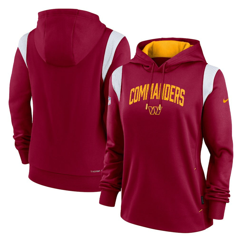 Washington Commanders Women's Sideline Stack Performance Pullover Hoodie Burgundy - Nike
