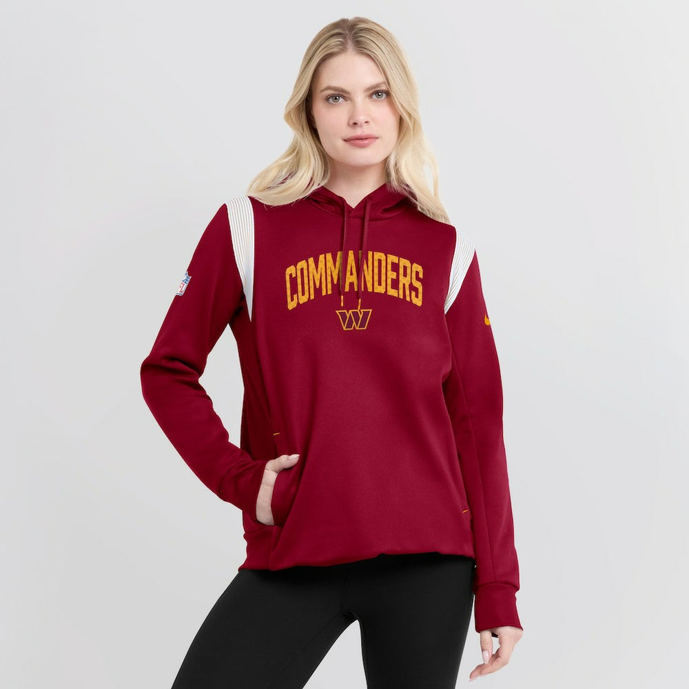 Washington Commanders Women's Sideline Stack Performance Pullover Hoodie Burgundy - Nike