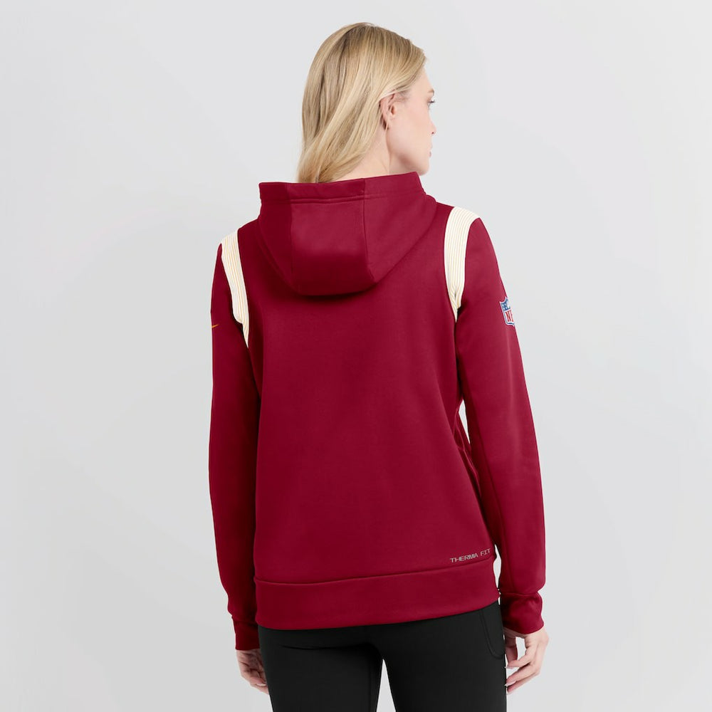 Washington Commanders Women's Sideline Stack Performance Pullover Hoodie Burgundy - Nike