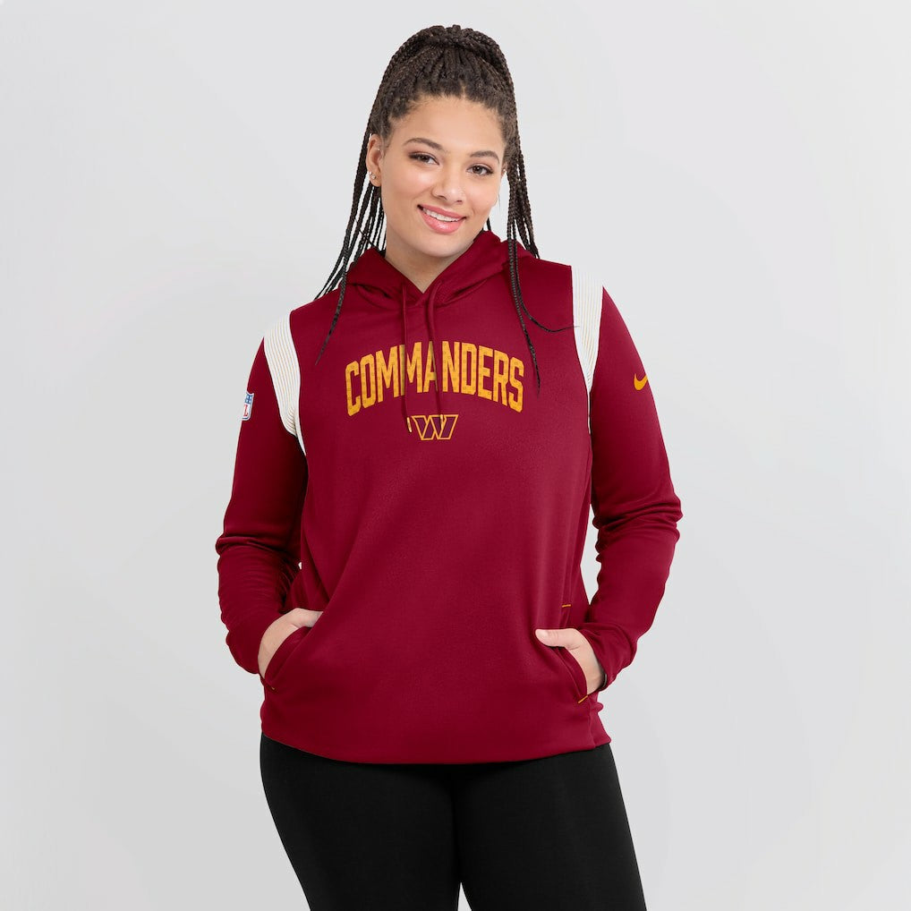 Washington Commanders Women's Sideline Stack Performance Pullover Hoodie Burgundy - Nike