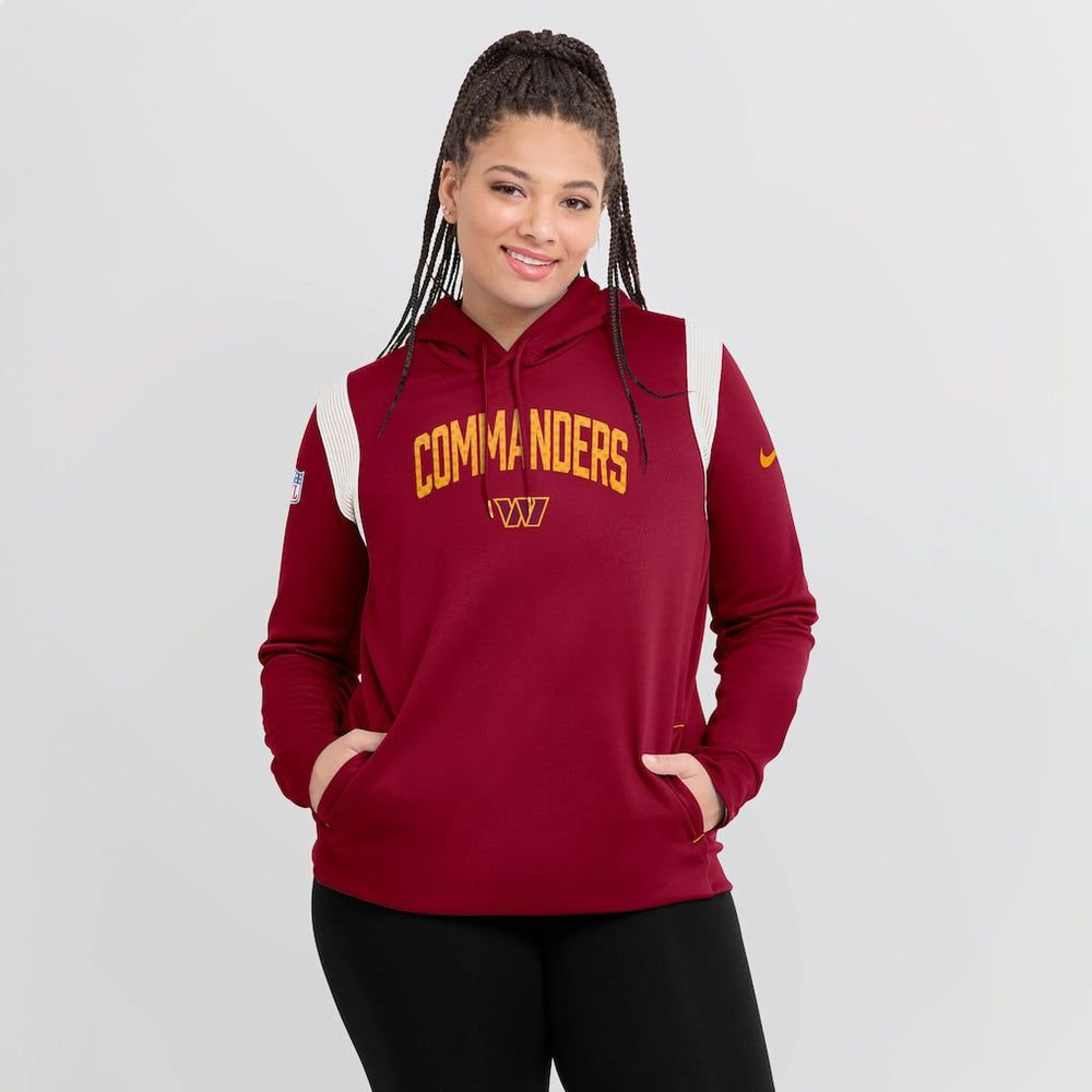 Washington Commanders Women's Sideline Stack Performance Pullover Hoodie Burgundy - Nike