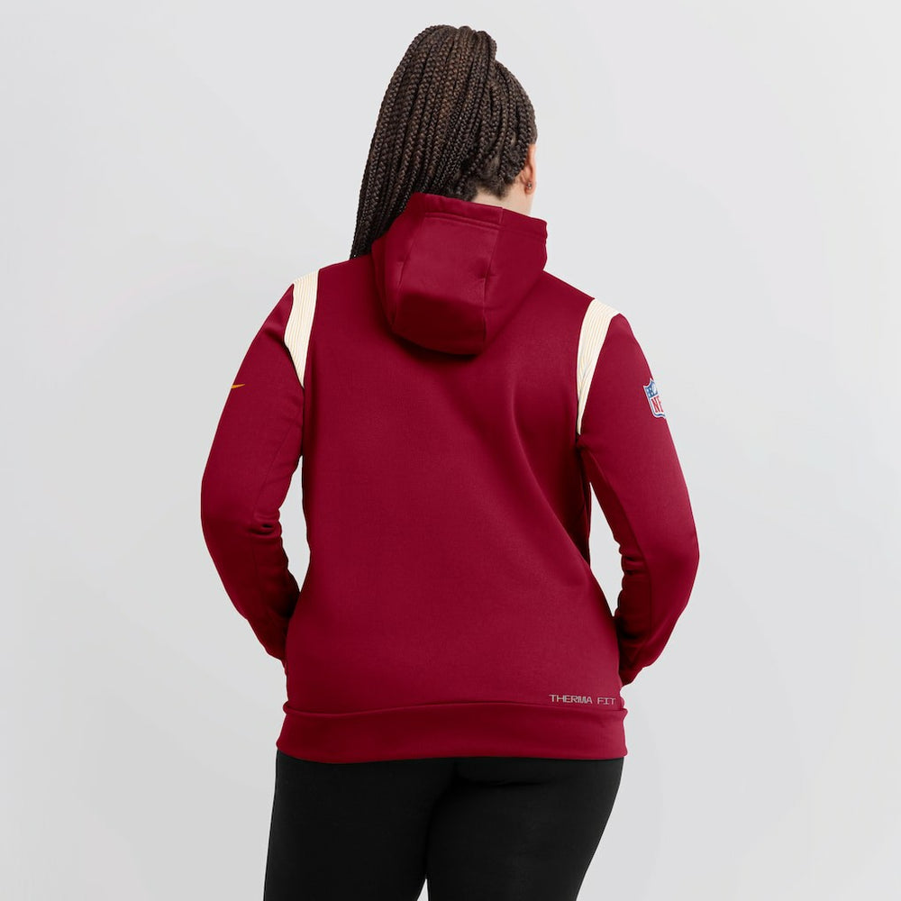 Washington Commanders Women's Sideline Stack Performance Pullover Hoodie Burgundy - Nike