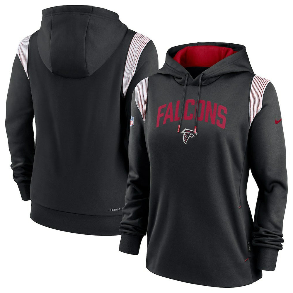 Atlanta Falcons Women's Sideline Stack Performance Pullover Hoodie Black - Nike