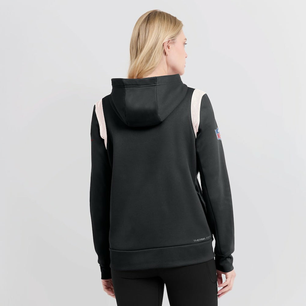 Atlanta Falcons Women's Sideline Stack Performance Pullover Hoodie Black - Nike