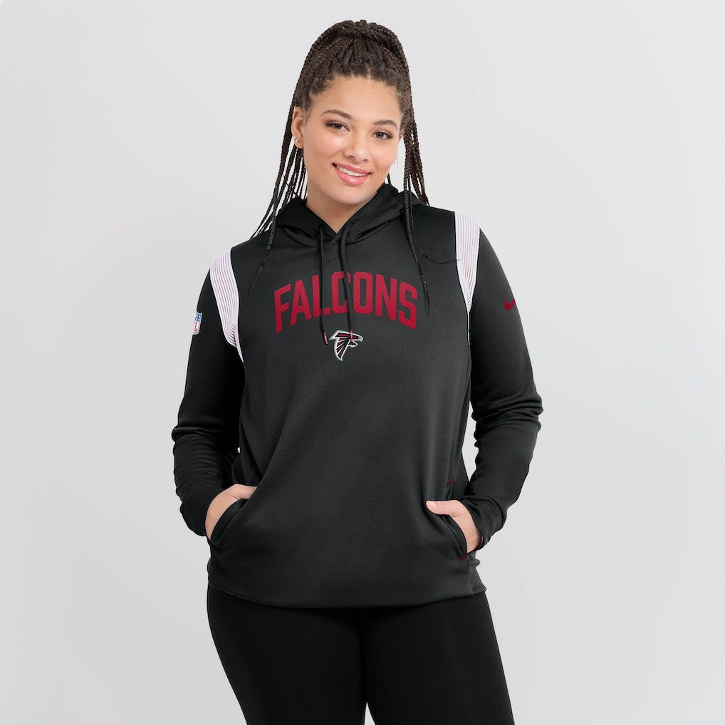 Atlanta Falcons Women's Sideline Stack Performance Pullover Hoodie Black - Nike
