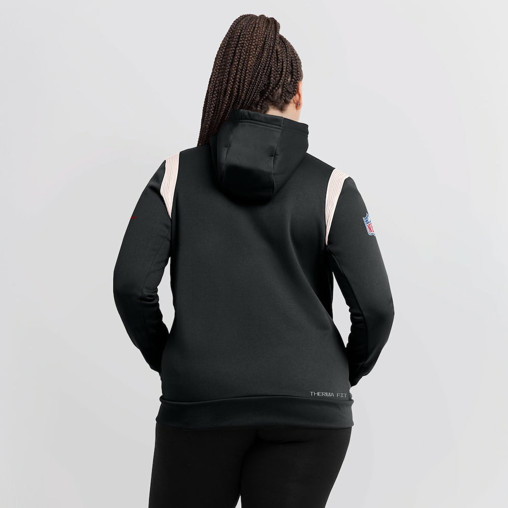 Atlanta Falcons Women's Sideline Stack Performance Pullover Hoodie Black - Nike