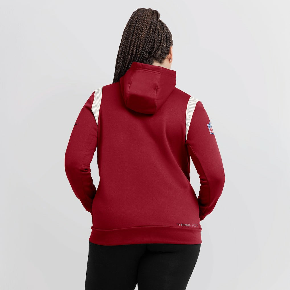 Arizona Cardinals Women's Sideline Stack Performance Pullover Hoodie Cardinal - Nike