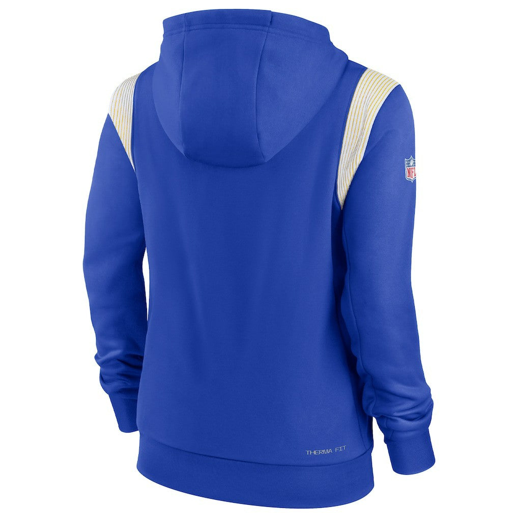 Los Angeles Rams Women's Sideline Stack Performance Pullover Hoodie Royal - Nike