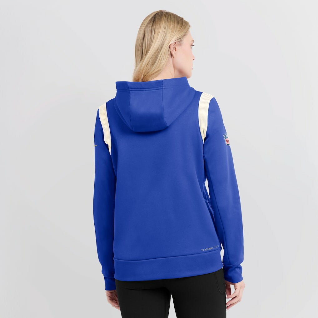 Los Angeles Rams Women's Sideline Stack Performance Pullover Hoodie Royal - Nike