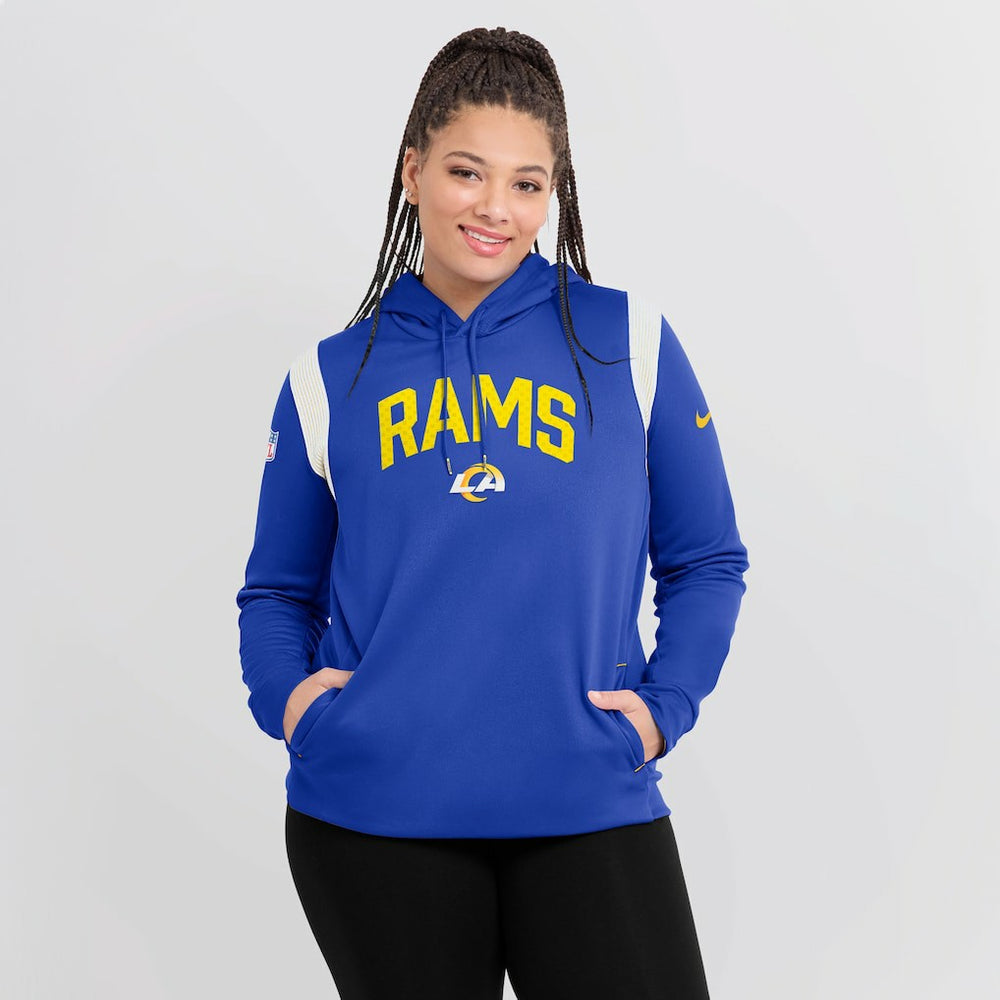 Los Angeles Rams Women's Sideline Stack Performance Pullover Hoodie Royal - Nike
