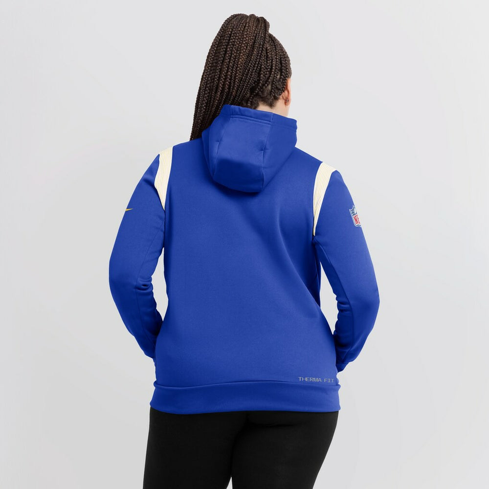 Los Angeles Rams Women's Sideline Stack Performance Pullover Hoodie Royal - Nike