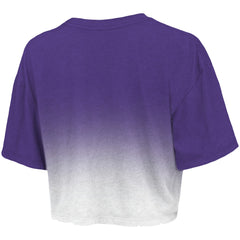 NBA - Los Angeles Lakers Majestic Threads Women's Dirty Dribble Tri-Blend Cropped T-Shirt - Purple/White