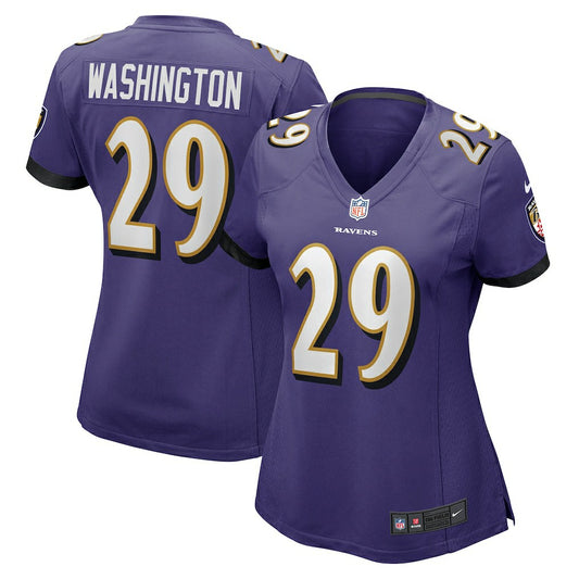 Ar'Darius Washington Baltimore Ravens Women's Player Game Jersey - Purple | NFL Jerseys