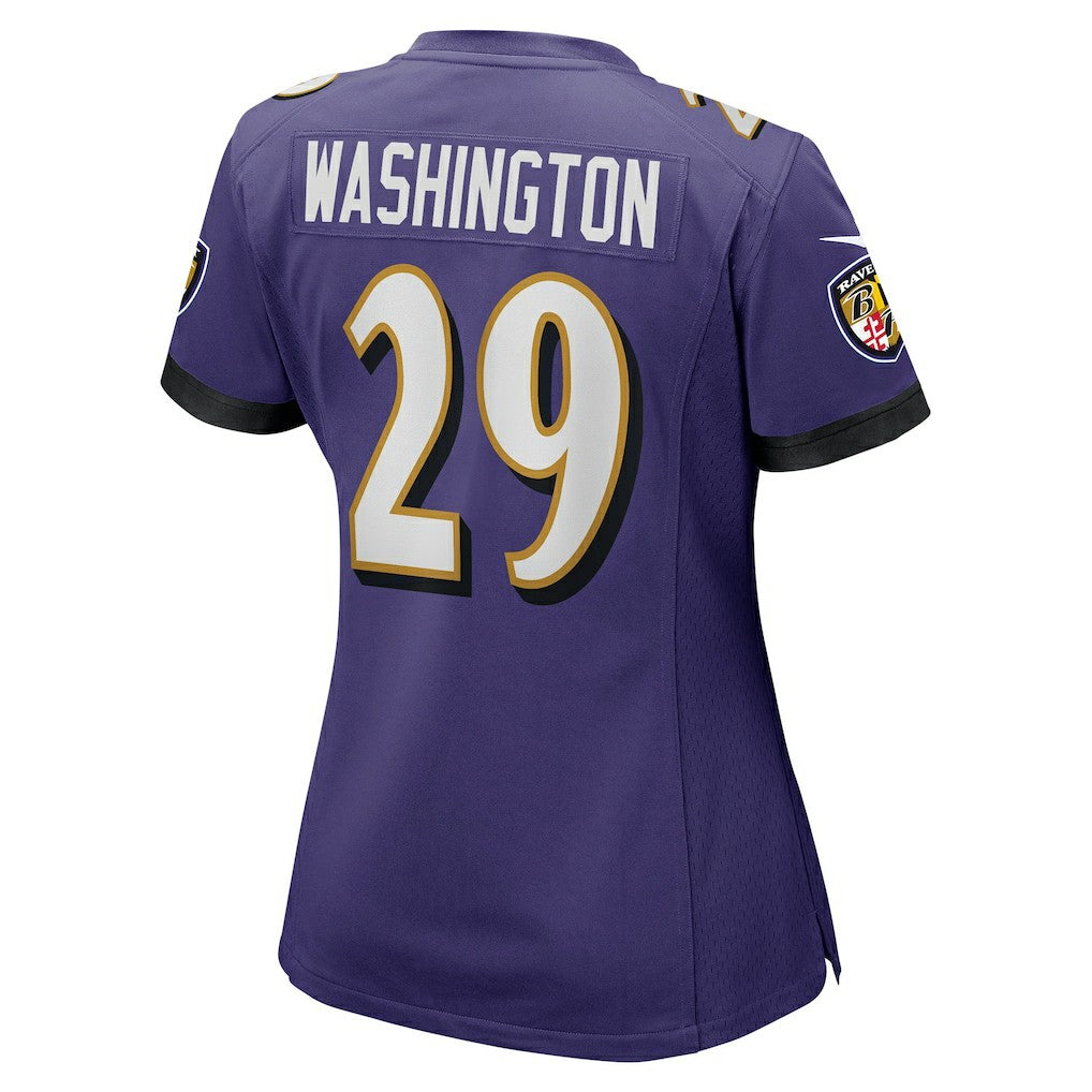 Ar'Darius Washington Baltimore Ravens Women's Player Game Jersey - Purple | NFL Jerseys