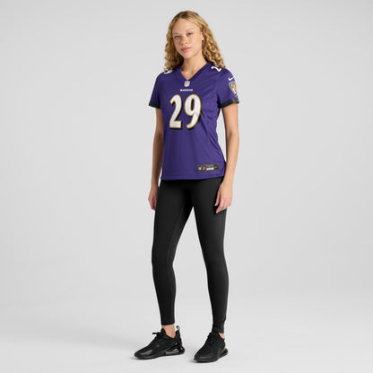 Ar'Darius Washington Baltimore Ravens Women's Player Game Jersey - Purple | NFL Jerseys