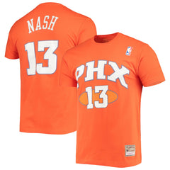 Mitchell & Ness - Steve Nash Phoenix Suns Hardwood Classics Stitch Name & Number T-Shirt - Orange