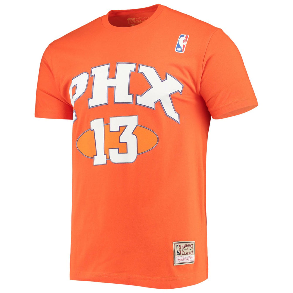 Mitchell & Ness - Steve Nash Phoenix Suns Hardwood Classics Stitch Name & Number T-Shirt - Orange