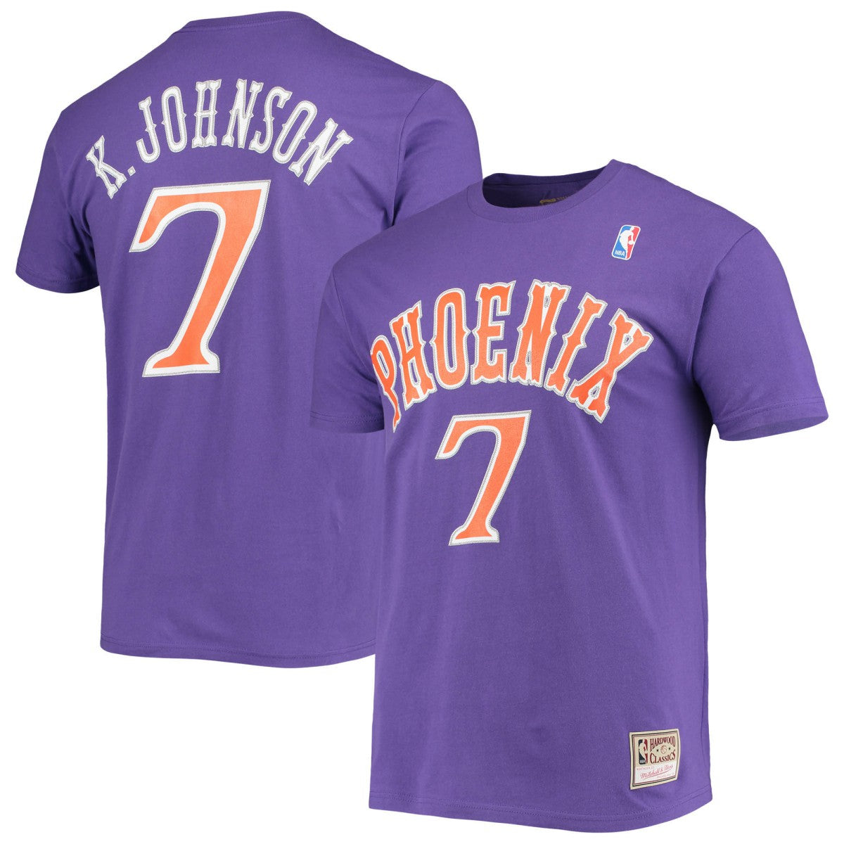 Mitchell & Ness - Kevin Johnson Phoenix Suns Hardwood Classics Stitch Name & Number T-Shirt - Purple
