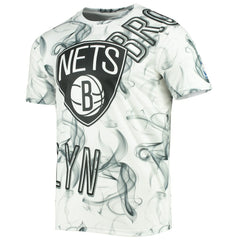 NBA - Brooklyn Nets FISLL Asymmetric Bold Smoke T-Shirt - White/Black