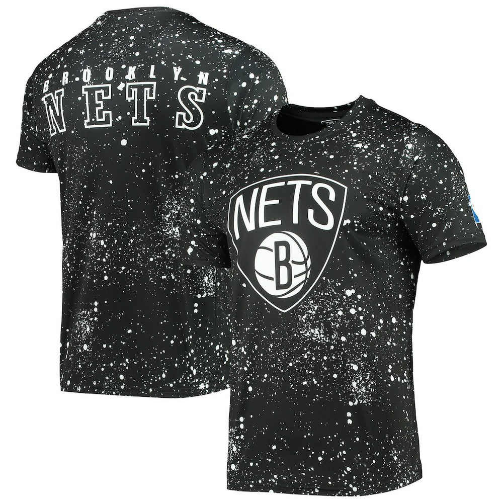 NBA - Brooklyn Nets FISLL Splatter Print T-Shirt - Black