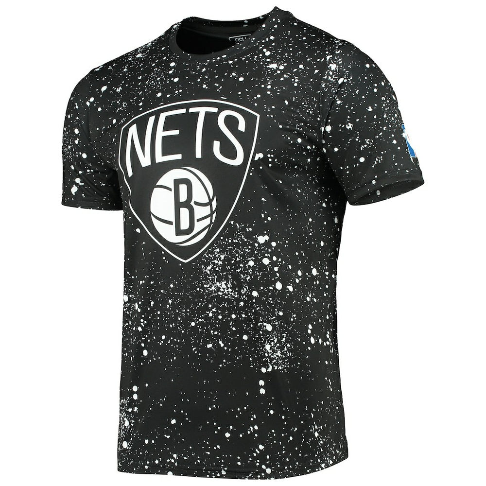 NBA - Brooklyn Nets FISLL Splatter Print T-Shirt - Black