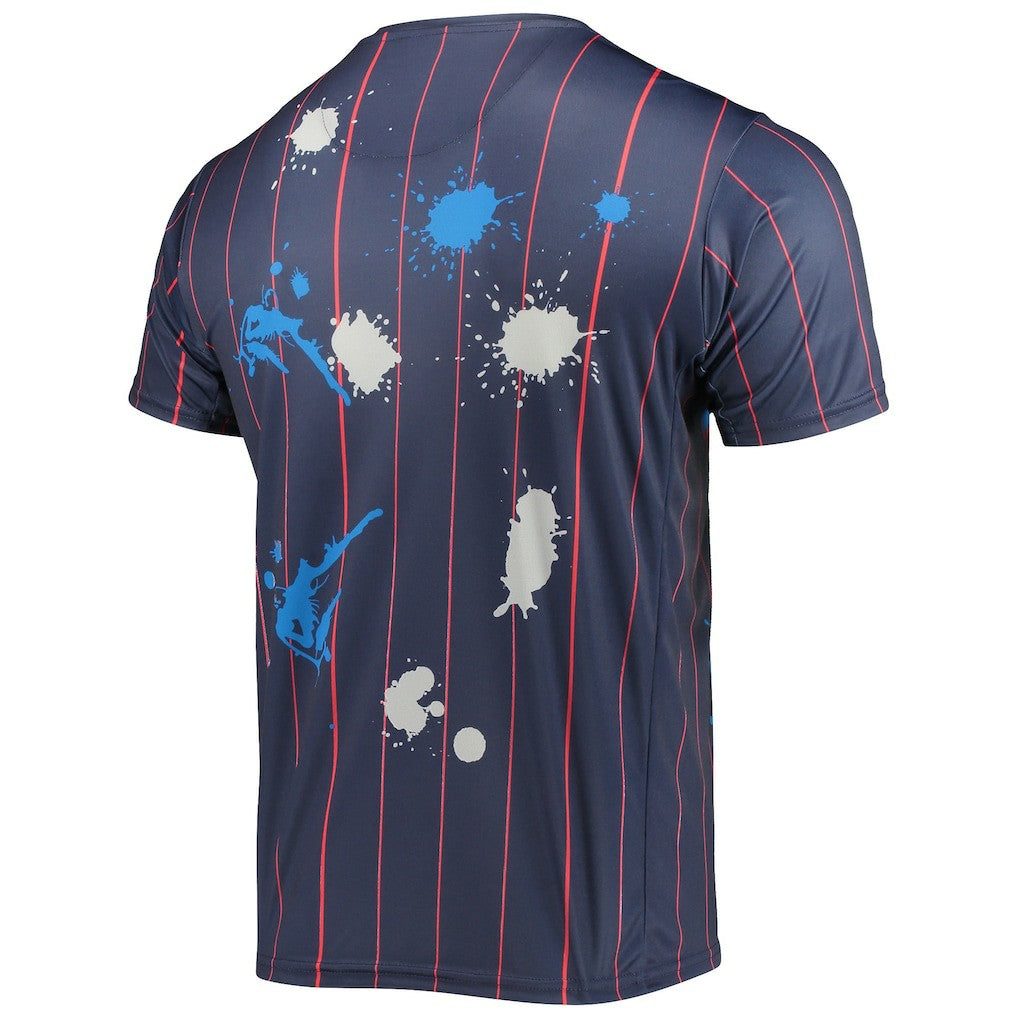 NBA - Philadelphia 76ers FISLL Striped Splatter T-Shirt - Navy