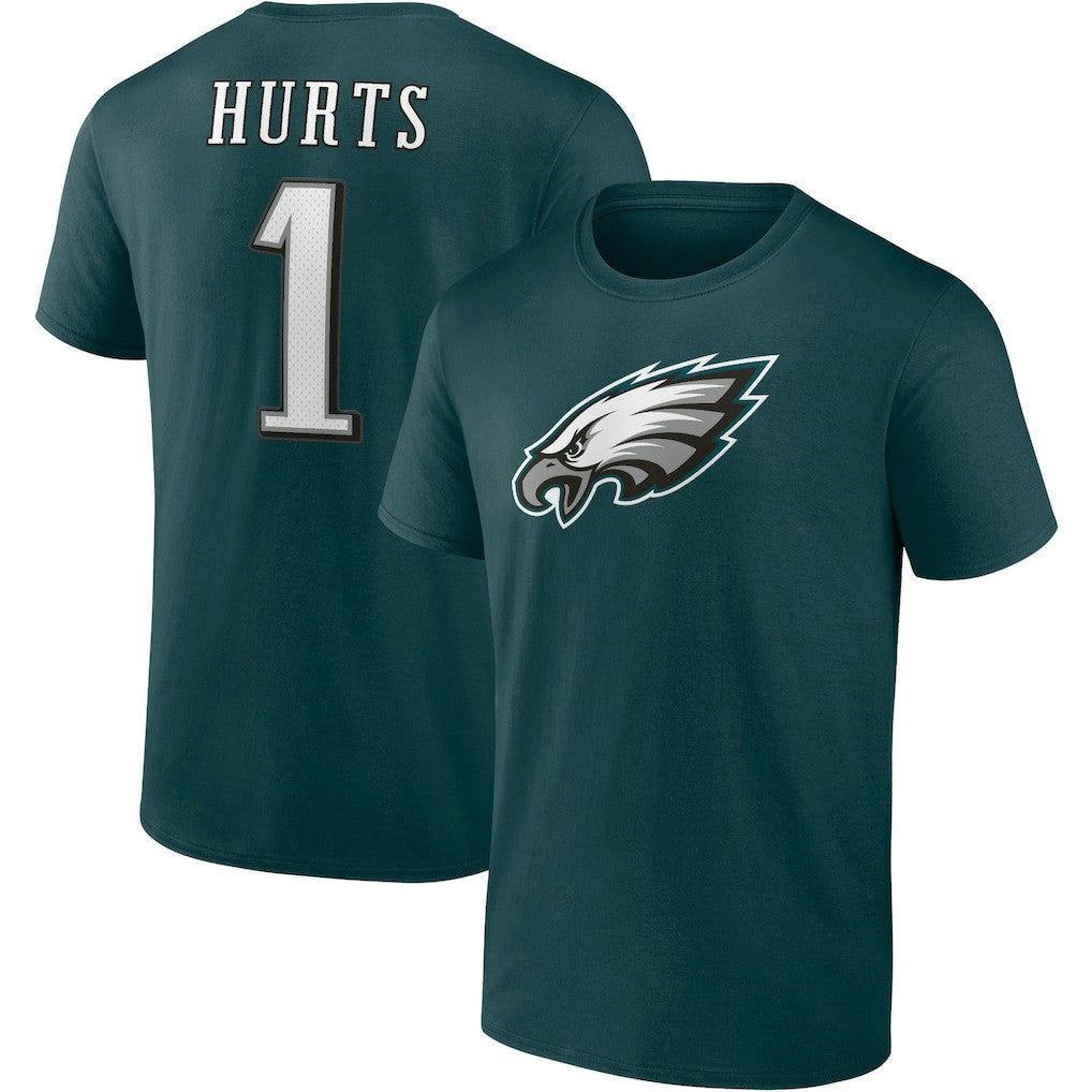 Jalen Hurts Philadelphia Eagles Player Icon T-Shirt Midnight Green - Fanatics