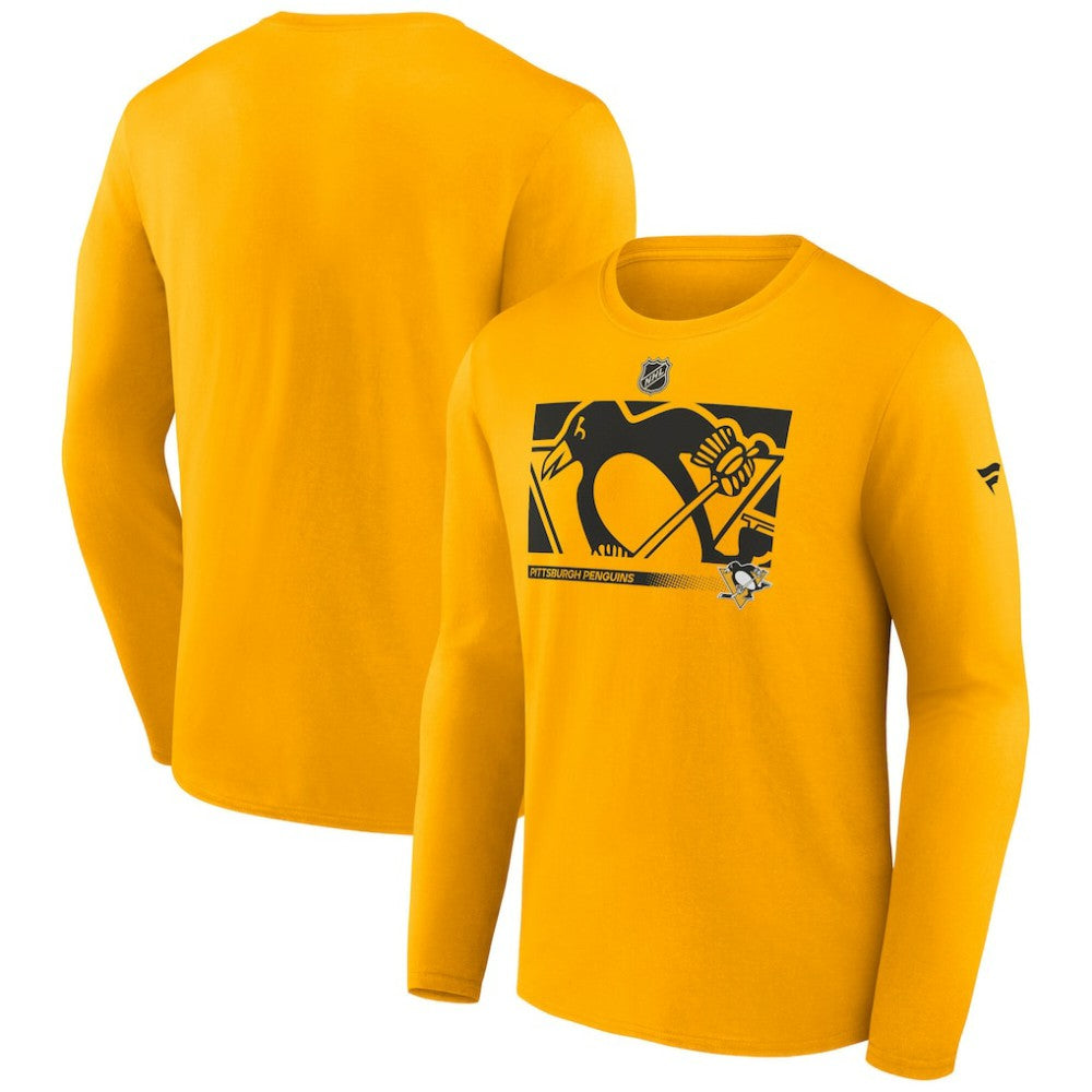 Pittsburgh Penguins Fanatics Authentic Pro Core Collection Secondary Long Sleeve T-Shirt Gold