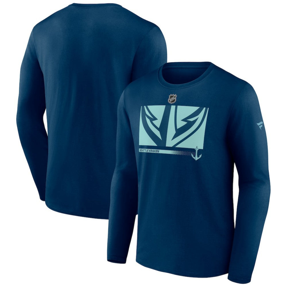 Seattle Kraken Fanatics Authentic Pro Core Collection Secondary Long Sleeve T-Shirt Deep Sea Blue
