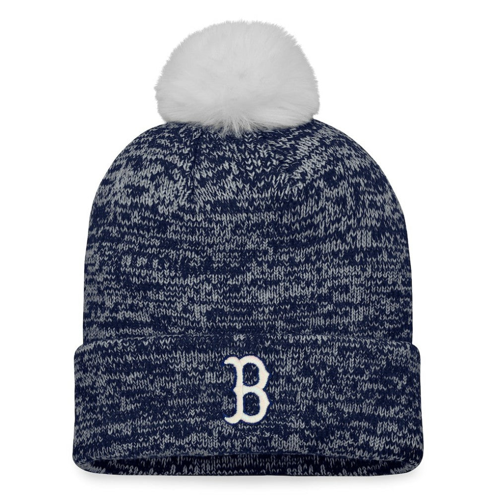 Boston Red Sox Fanatics Women's Iconic Cuffed Knit Hat with Pom Clearance