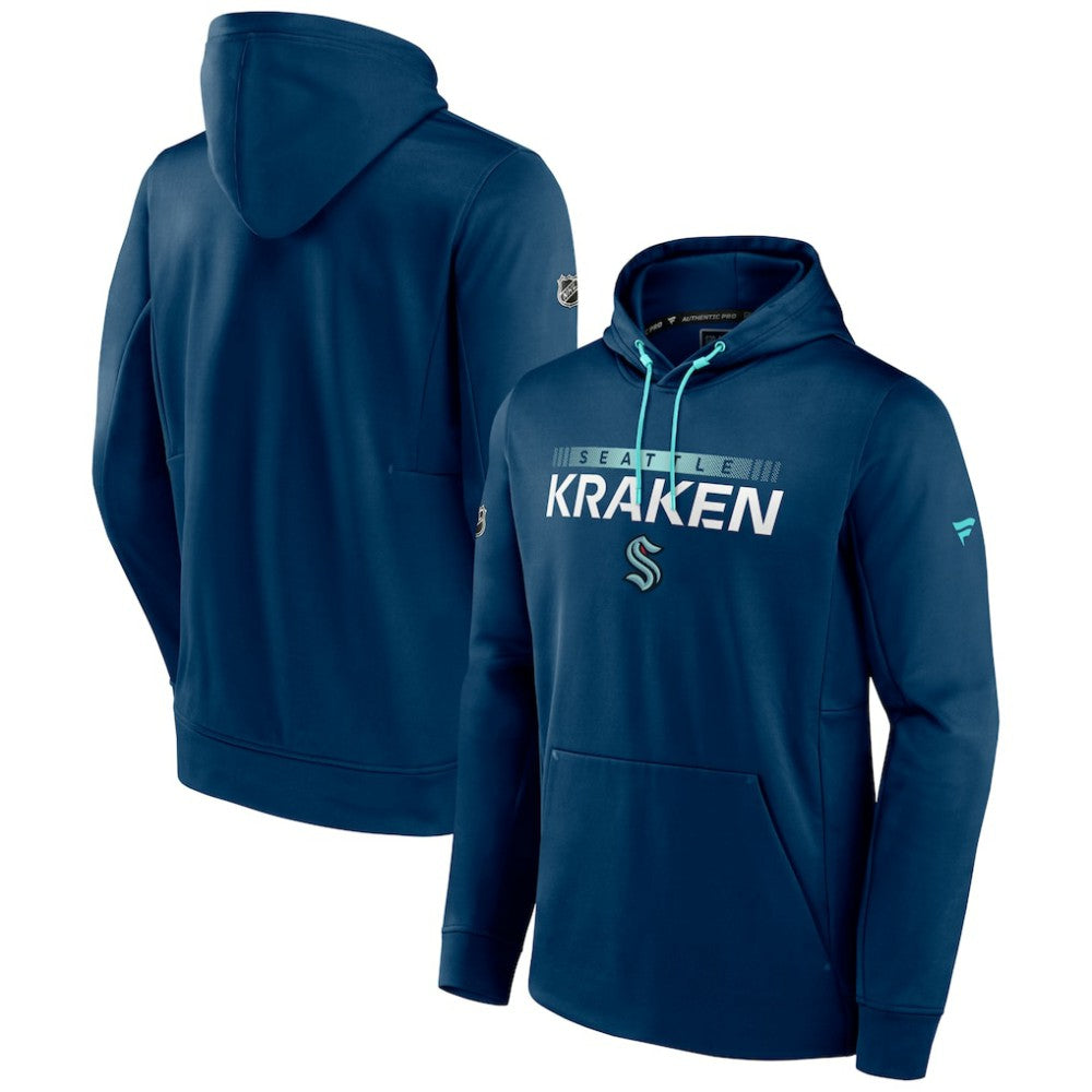 Seattle Kraken Fanatics Authentic Pro Rink Pullover Hoodie Deep Sea Blue