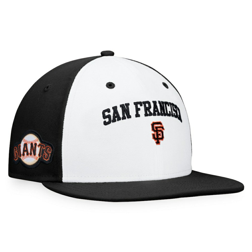 San Francisco Giants Fanatics Iconic Color Blocked Fitted Hat Lifestyle