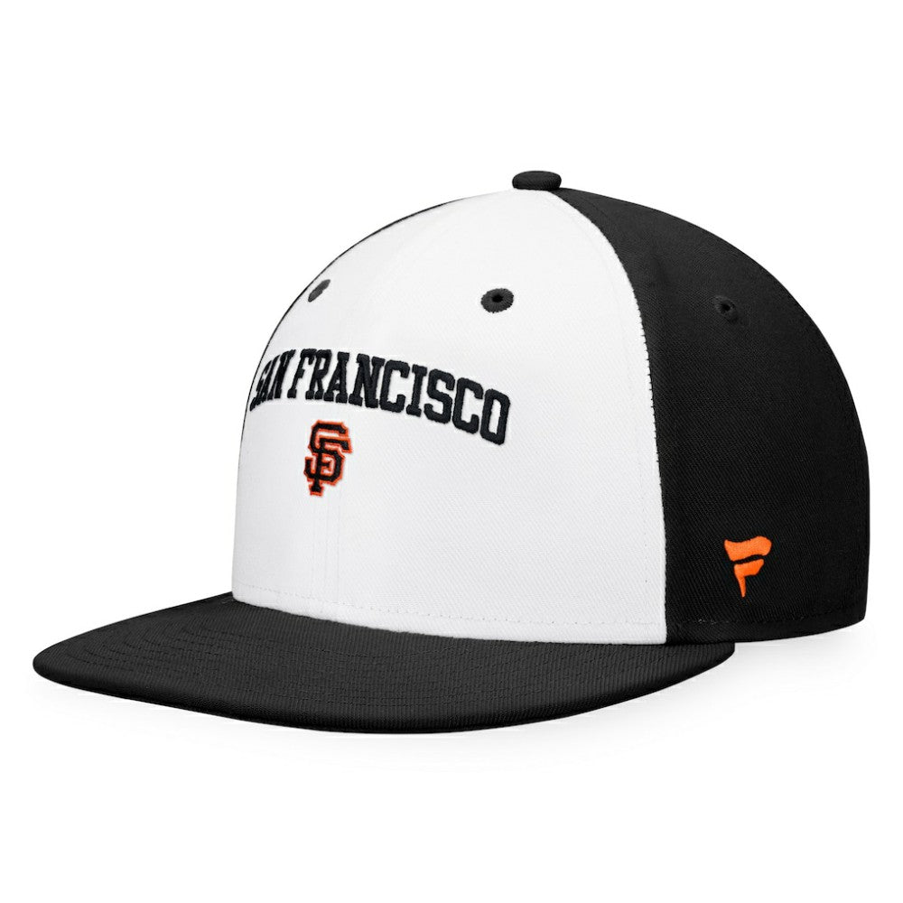 San Francisco Giants Fanatics Iconic Color Blocked Fitted Hat Lifestyle