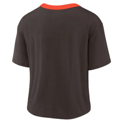 Cleveland Browns Women's High Hip Fashion Cropped Top Brown - Nike