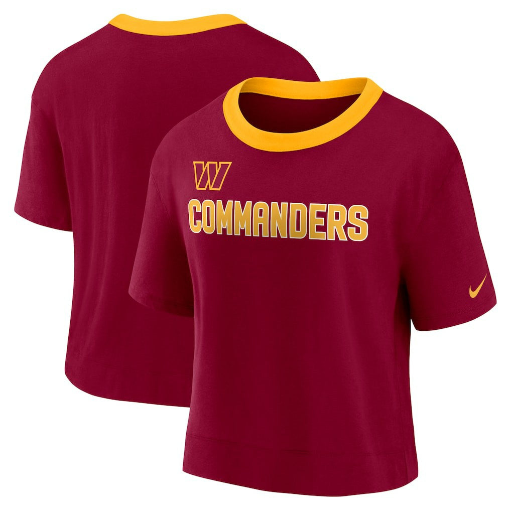 Washington Commanders Women's High Hip Fashion Cropped Top Burgundy - Nike