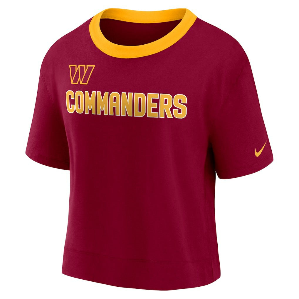 Washington Commanders Women's High Hip Fashion Cropped Top Burgundy - Nike