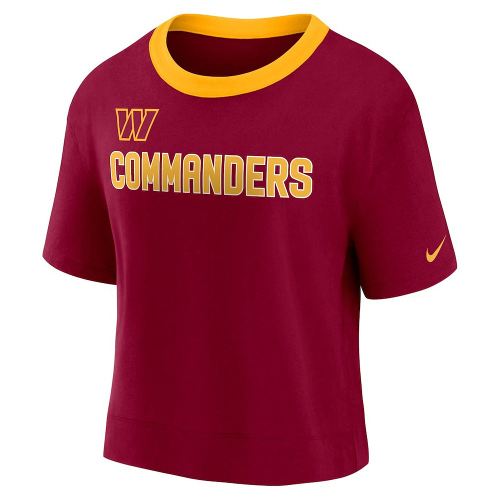Washington Commanders Women's High Hip Fashion Cropped Top Burgundy - Nike