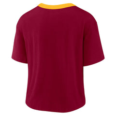 Washington Commanders Women's High Hip Fashion Cropped Top Burgundy - Nike