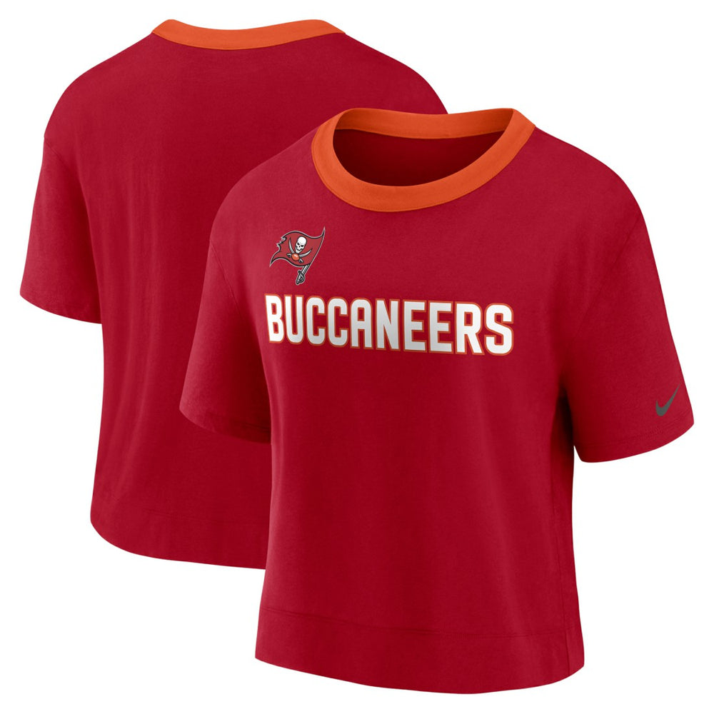 Tampa Bay Buccaneers Women's High Hip Fashion Cropped Top Red - Nike