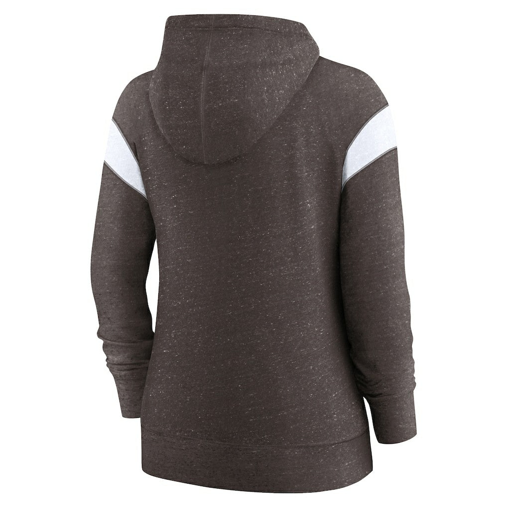Cleveland Browns Women's Monaco Lightweight Full-Zip Hoodie Brown/White - Nike