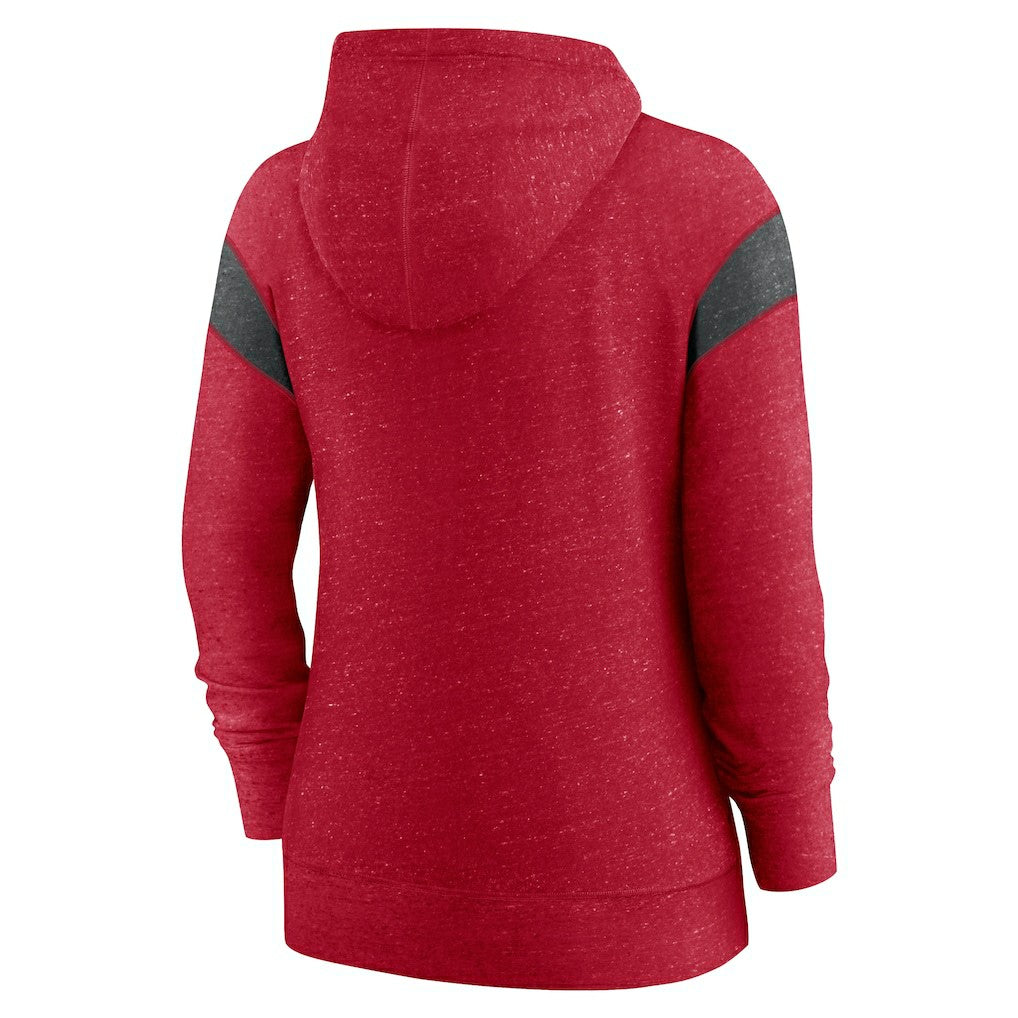 San Francisco 49ers Women's Monaco Lightweight Full-Zip Hoodie Scarlet/Heather Black - Nike