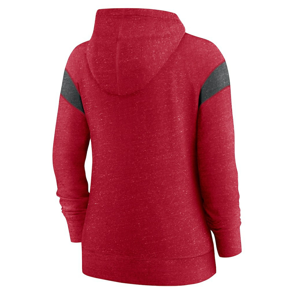 San Francisco 49ers Women's Monaco Lightweight Full-Zip Hoodie Scarlet/Heather Black - Nike