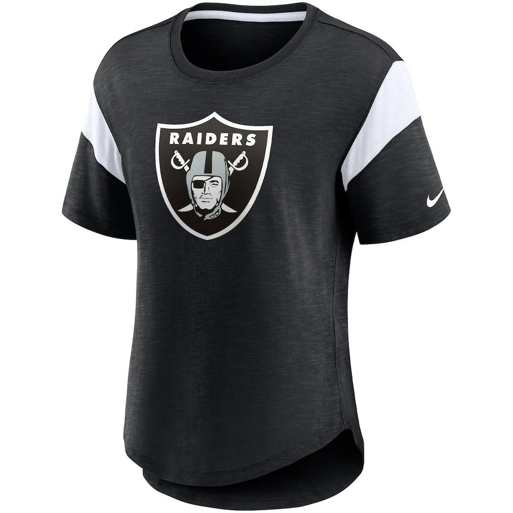 Las Vegas Raiders Women's Primary Logo Fashion Top Heather Black - Nike