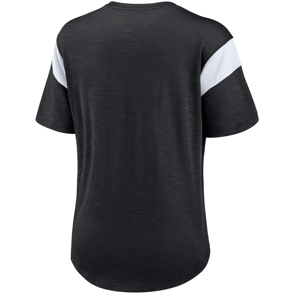 Las Vegas Raiders Women's Primary Logo Fashion Top Heather Black - Nike