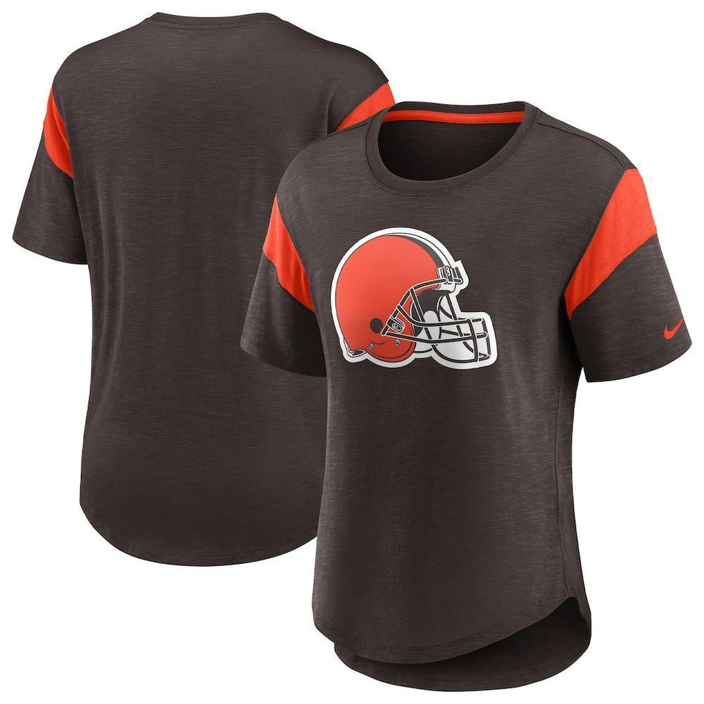 Cleveland Browns Women's Primary Logo Fashion Top Brown - Nike